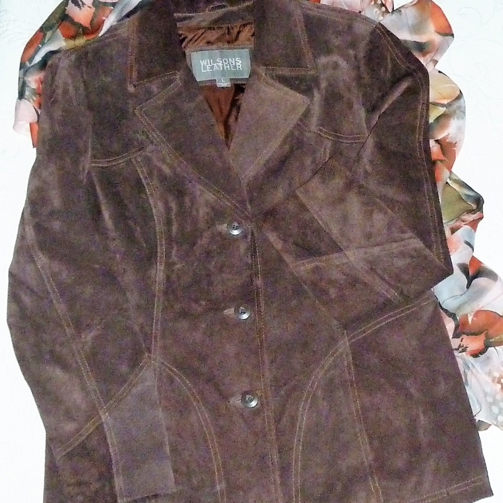 Vintage Wilsons Leather Suede Jacket Sz L